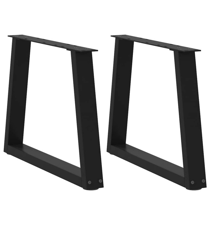 Pieds de table basse en forme de V, 2 pièces, noir, 70 x (42-43,3) cm, acier | Mobilier & Déco