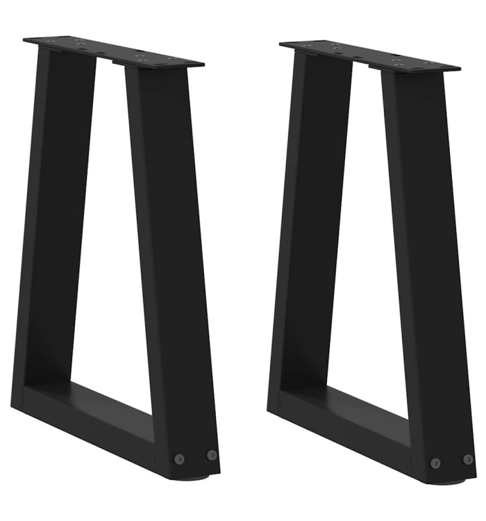 Pieds de table basse en forme de V 2 pièces Noir 28 x (42-43,3) cm Acier | Mobilier & Déco
