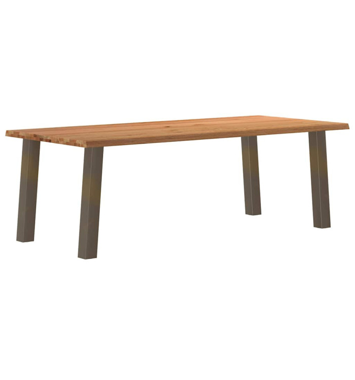 Table à manger et bord naturel bois massif chêne rectangulaire | Mobilier & Déco