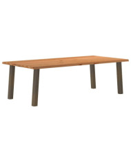 Table à manger marron clair bois de chêne massif rectangulaire | Mobilier & Déco
