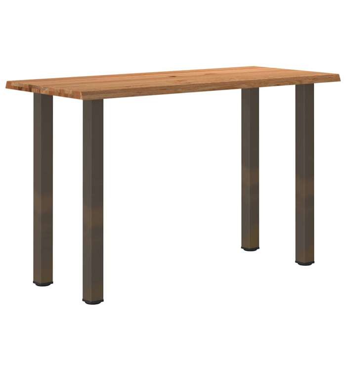 Table de bar rectangulaire en chêne massif avec bords naturels 180 x 80 x 112 cm | Mobilier & Déco