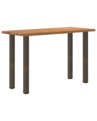 Table de bar rectangulaire en chêne massif avec bords naturels 180 x 80 x 112 cm | Mobilier & Déco