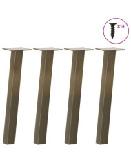 Pieds de table basse 4 pièces Acier naturel 42 cm Acier | Mobilier & Déco