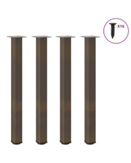 Pieds de table de bar 4 pièces Acier naturel 100-102 cm Acier | Mobilier & Déco