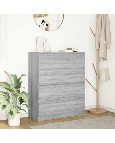 Buffet sonoma gris 80x35x99 cm bois d'ingénierie | Mobilier & Déco