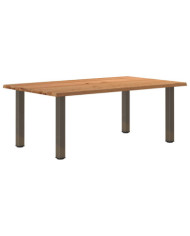 Table à manger marron clair bois de chêne massif rectangulaire | Mobilier & Déco