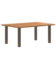 Table à manger marron clair bois de chêne massif rectangulaire | Mobilier & Déco