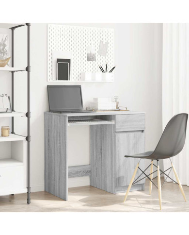 Bureau sonoma gris 86x49x76 cm bois d'ingénierie | Mobilier & Déco