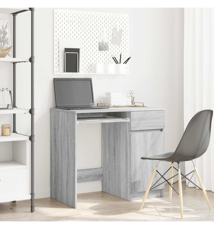Bureau sonoma gris 86x49x76 cm bois d'ingénierie | Mobilier & Déco