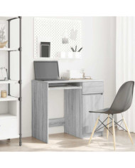 Bureau sonoma gris 86x49x76 cm bois d'ingénierie | Mobilier & Déco