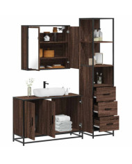 Ensemble de meubles de salle de bain 3 pcs Chêne marron | Mobilier & Déco