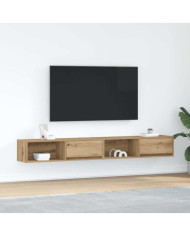 Meubles TV 2 pcs chêne artisanal 100x31x25,5 cm bois ingénierie | Mobilier & Déco