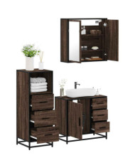 Ensemble de meubles de salle de bain 3 pcs Chêne marron | Mobilier & Déco