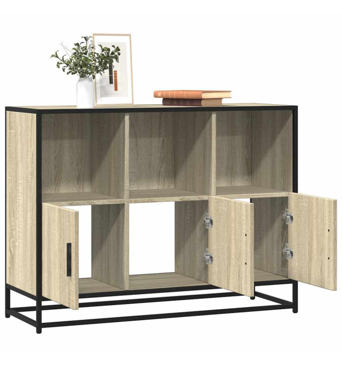 Buffet chêne sonoma 100x35x76 cm bois d'ingénierie | Mobilier & Déco