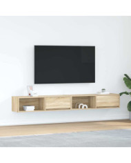 Meubles TV 2 pcs chêne sonoma 100x31x25,5 cm bois d'ingénierie | Mobilier & Déco