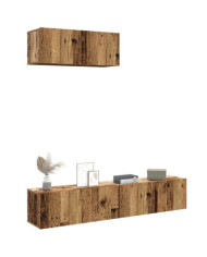 Ensemble de meuble TV mural 3 pcs vieux bois bois d'ingénierie | Mobilier & Déco