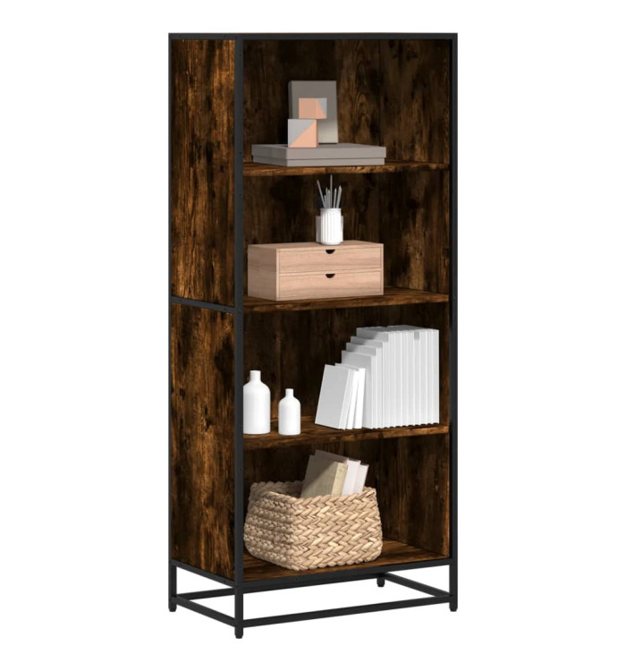 Bibliothèque chêne fumé 60x35x139 cm bois d'ingénierie | Mobilier & Déco