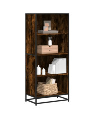 Bibliothèque chêne fumé 60x35x139 cm bois d'ingénierie | Mobilier & Déco