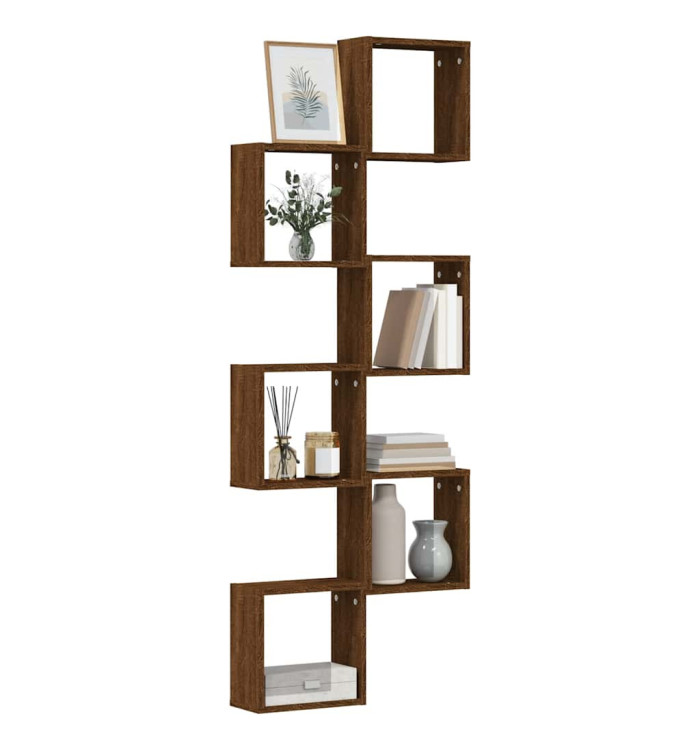 Étagères murales sous forme cube 6 pcs chêne marron 30x15x30cm | Mobilier & Déco