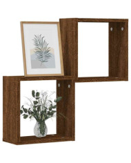 Étagères murales sous forme cube 2 pcs chêne marron 30x15x30cm | Mobilier & Déco