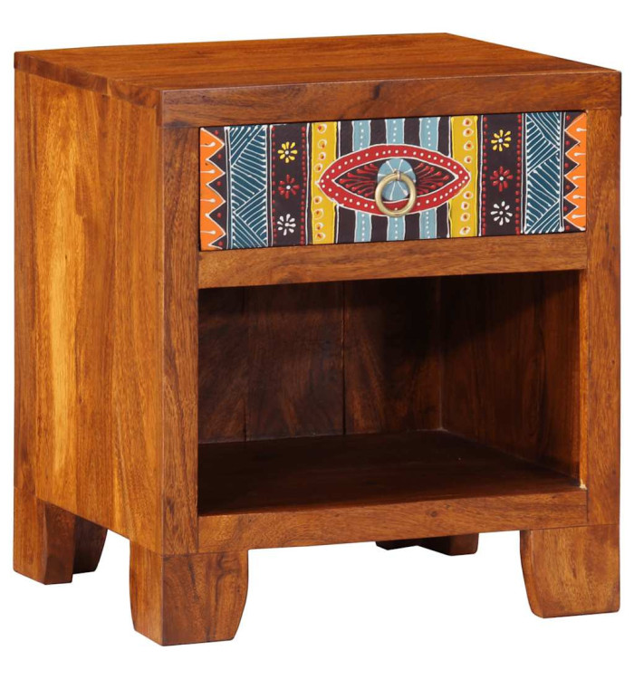 Table de chevet 40x35x45 cm bois d'acacia massif | Mobilier & Déco