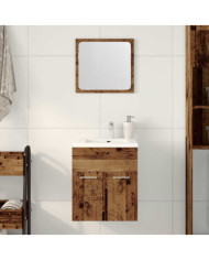 Ensemble de meubles salle de bain 2 pcs bois d'ingénierie | Mobilier & Déco