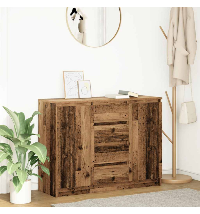 Buffet avec tiroirs vieux bois 100,5x35x76 cm bois d'ingénierie | Mobilier & Déco