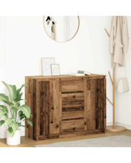 Buffet avec tiroirs vieux bois 100,5x35x76 cm bois d'ingénierie | Mobilier & Déco