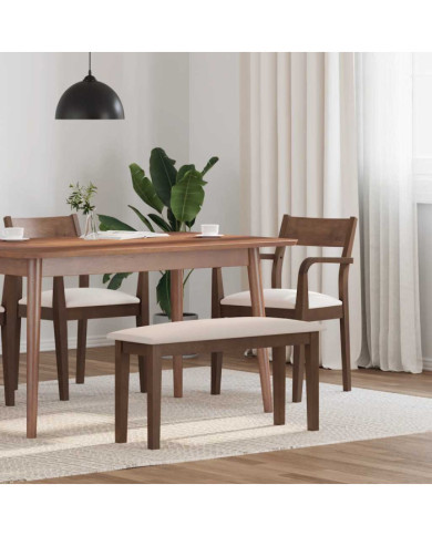 Banc 90 cm marron bois massif caoutchouc | Mobilier & Déco