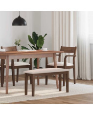 Banc 90 cm marron bois massif caoutchouc | Mobilier & Déco