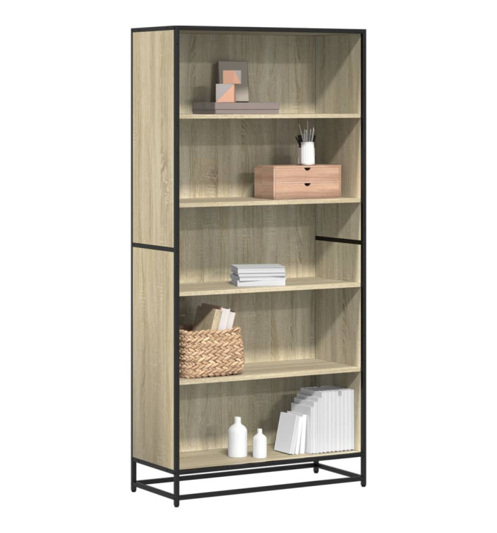 Bibliothèque chêne sonoma 80,5x35x170,5 cm bois d'ingénierie | Mobilier & Déco