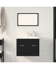 Ensemble de meubles salle de bain 2 pcs chêne noir | Mobilier & Déco