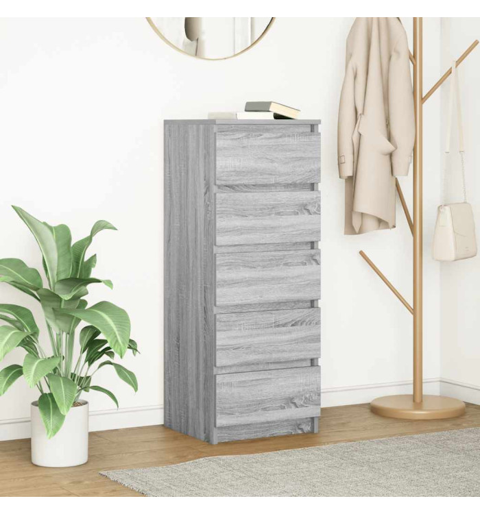 Buffet avec tiroirs sonoma gris 37,5x35x99 cm bois d'ingénierie | Mobilier & Déco