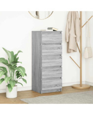 Buffet avec tiroirs sonoma gris 37,5x35x99 cm bois d'ingénierie | Mobilier & Déco