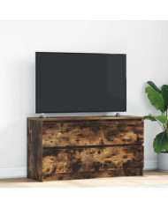 Meuble TV chêne fumé 100x35x54 cm bois d'ingénierie | Mobilier & Déco