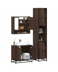 Ensemble de meubles de salle de bain 3 pcs Chêne marron | Mobilier & Déco
