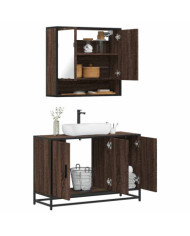 Ensemble de meubles de salle de bain 2 pcs Chêne marron | Mobilier & Déco