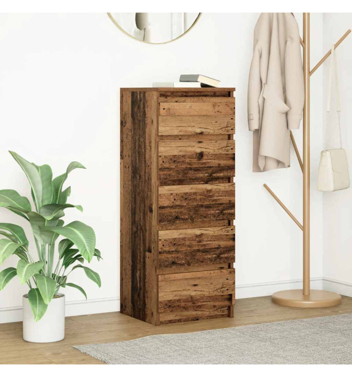 Buffet avec tiroirs vieux bois 37,5x35x99 cm bois d'ingénierie | Mobilier & Déco