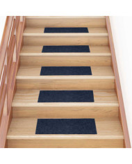 Tapis d'escalier auto-adhésifs 30 pcs bleu 60x25 cm | Mobilier & Déco