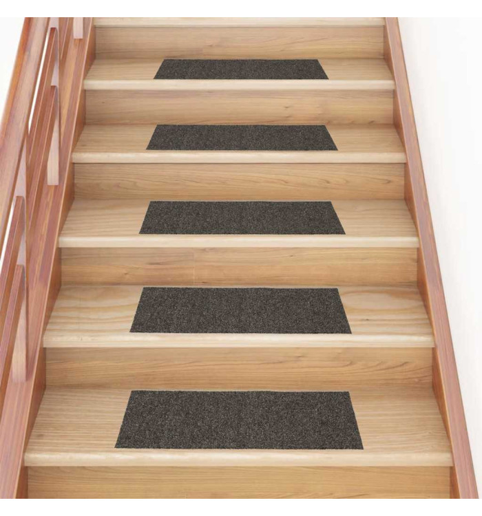 Tapis d'escalier auto-adhésifs 30 pcs anthracite 60x25 cm | Mobilier & Déco