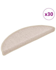 Tapis d'escalier 30 pcs taupe 56x17x3 cm | Mobilier & Déco