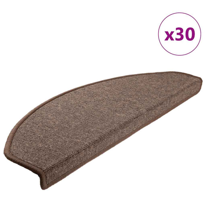 Tapis d'escalier 30 pcs marron café 65x24x4 cm | Mobilier & Déco