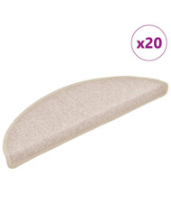 Tapis d'escalier 20 pcs taupe 56x17x3 cm | Mobilier & Déco