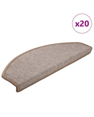 Tapis d'escalier 20 pcs marron clair 65x24x4 cm | Mobilier & Déco
