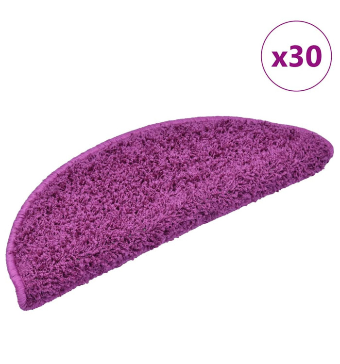 Tapis d'escalier 30 pcs violet 65x21x4 cm | Mobilier & Déco