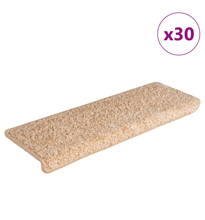 Tapis d'escalier 30 pcs 65x21x4 cm doré | Mobilier & Déco