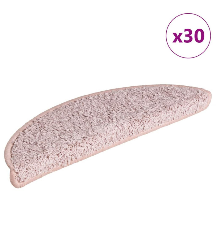 Tapis d'escalier 30 pcs rose clair 65x21x4 cm | Mobilier & Déco
