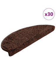 Tapis d'escalier 30 pcs marron 65x21x4 cm | Mobilier & Déco