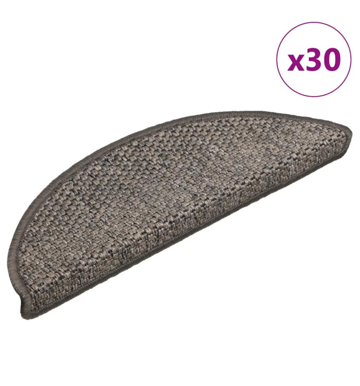 Tapis d'escalier autocollants 30 pcs 56x17x3 cm marron beige | Mobilier & Déco