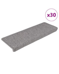 Tapis d'escalier autocollants 30 pcs 65x21x4 cm argenté | Mobilier & Déco